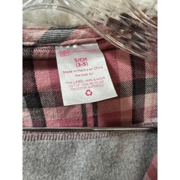 No Boundaries Junior's Plaid Fleece Shacket Size 5‎ - Picture 4 of 5